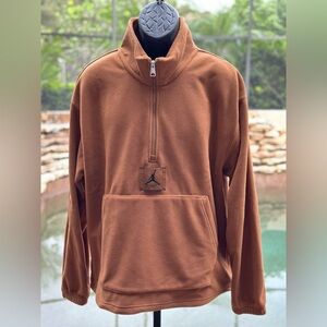 JORDAN MENS ESSENTIALS FLEECE HALF ZIP SWEATSHIRT (L) FD7863-281‎